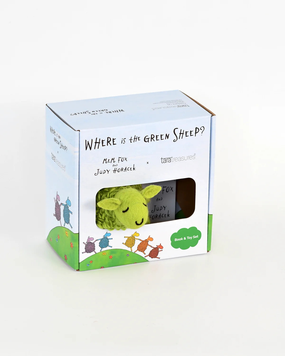 Where Is The Green Sheep? Large Green Sheep Toy and Book Set