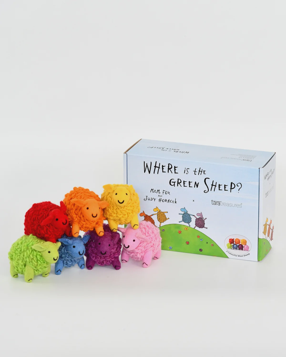 Where Is The Green Sheep? 7 Colourful Sheep Play Set