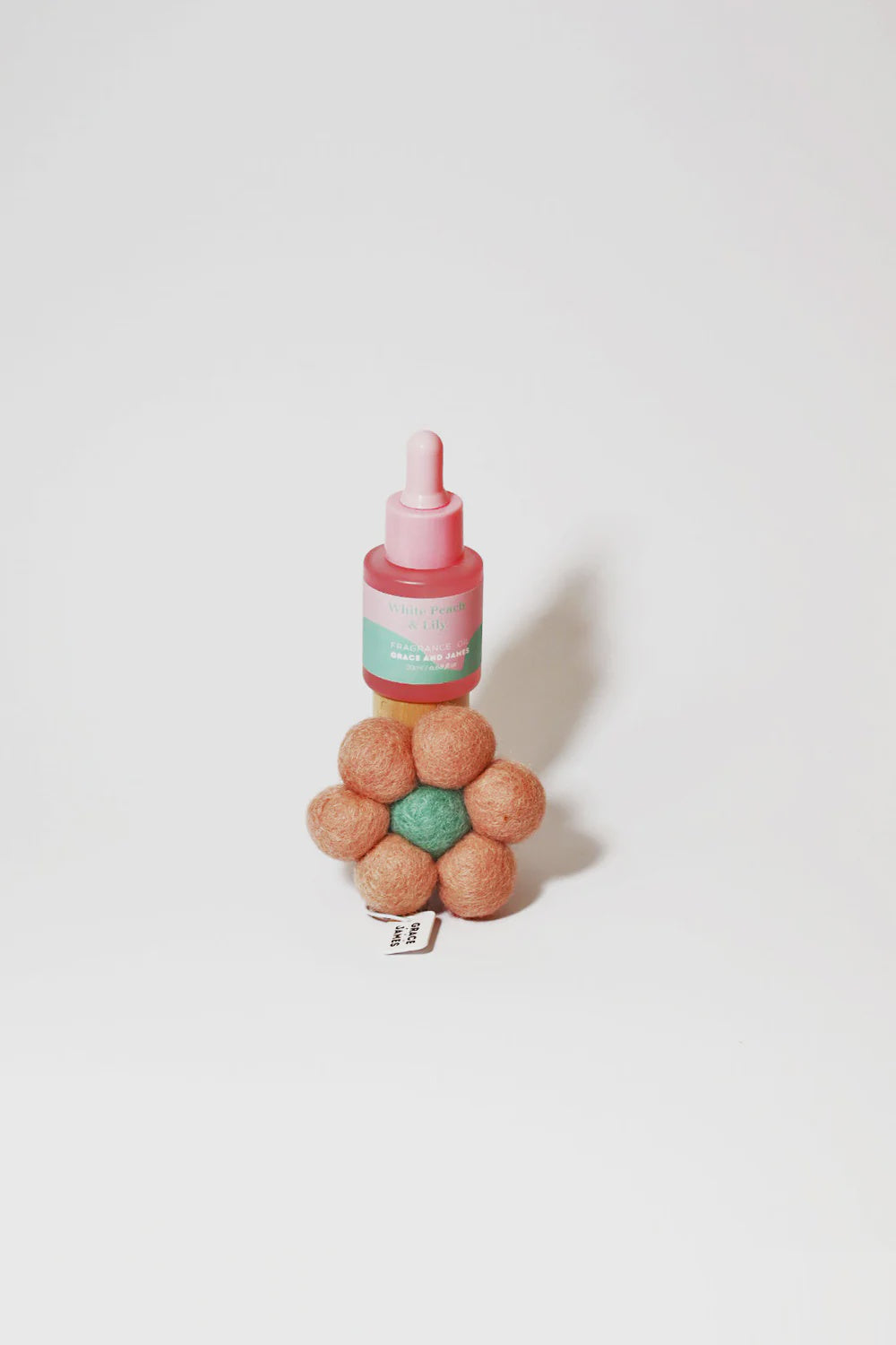 White Peach & Lily - Felt Air Freshener