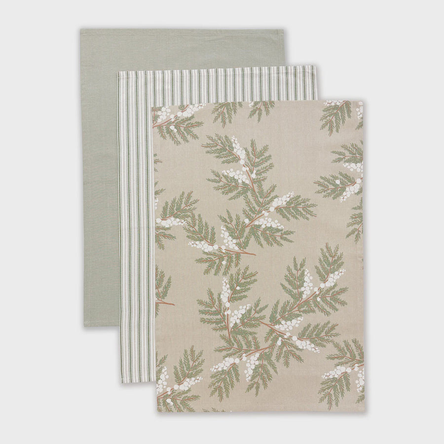 Snowberry Tea Towels Set of 3