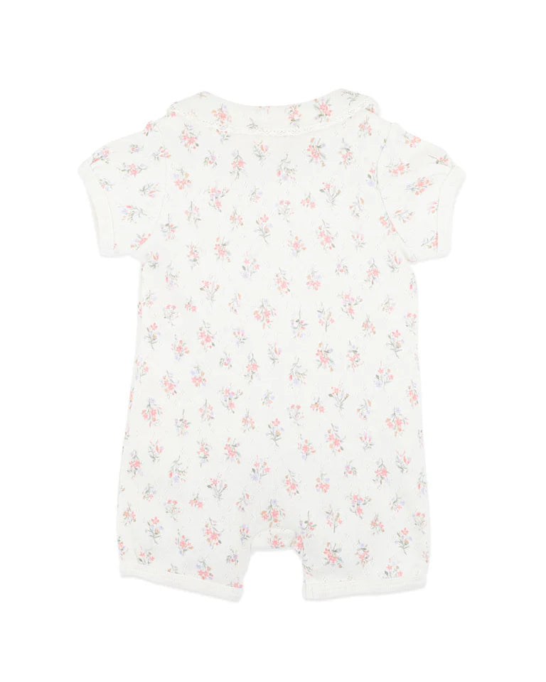 Anya Ditsy Print Organic SS Zipsuit