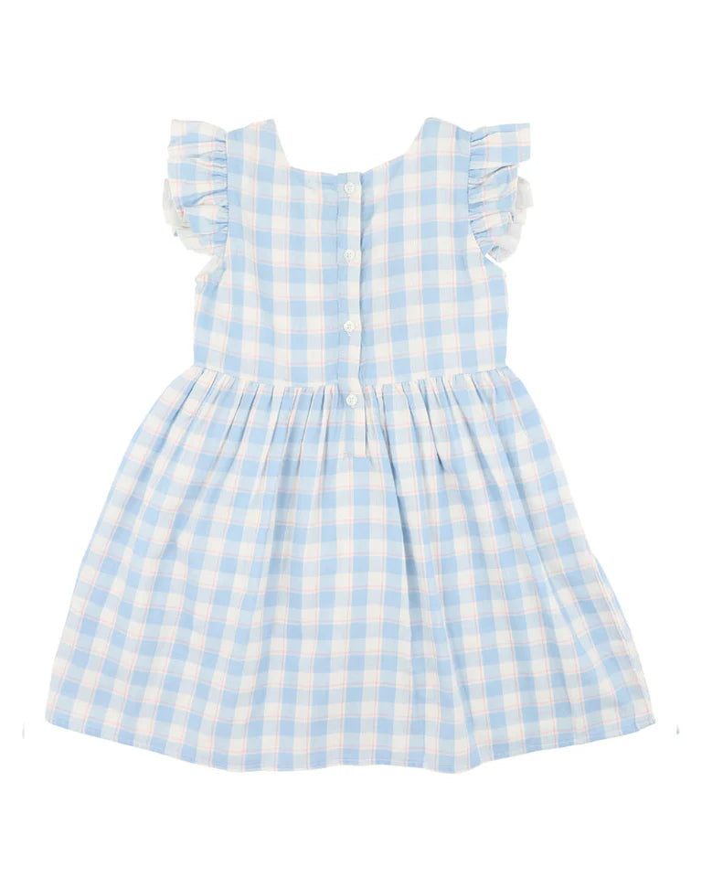 Bonnie Check Organic Embroidered Dress