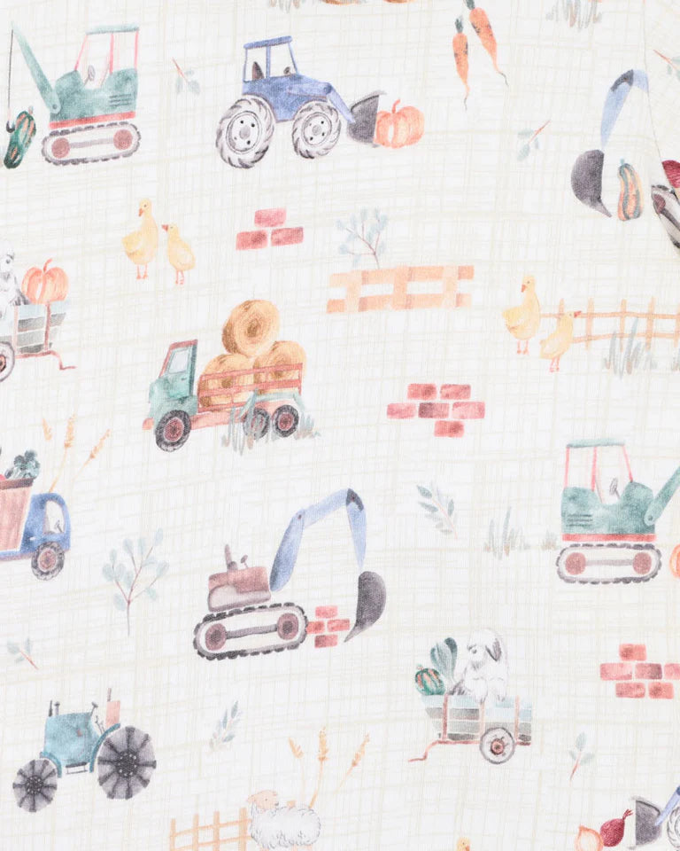 Clayton Print SS Zip Romper