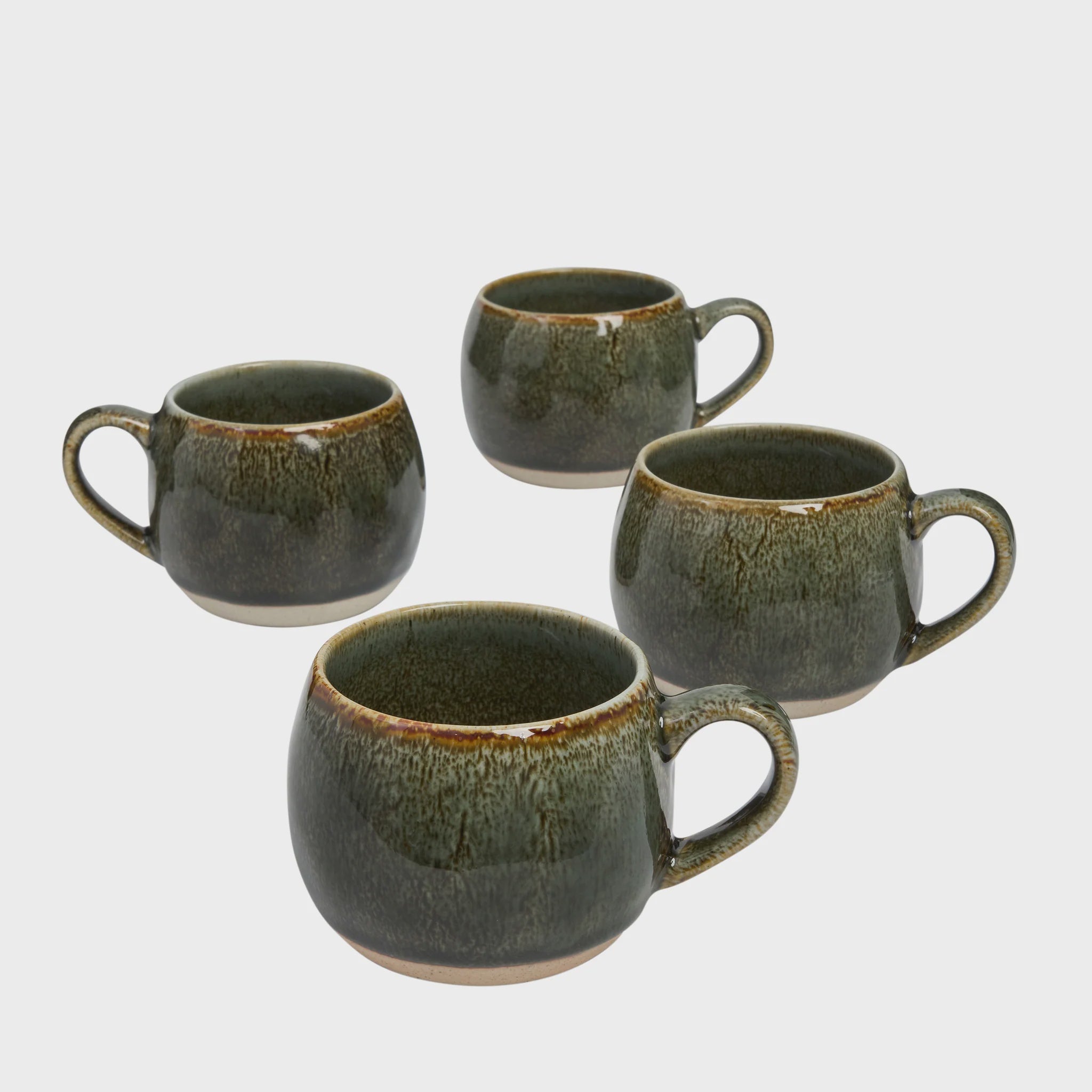 Mineral Mugs in Serpentine set of 4