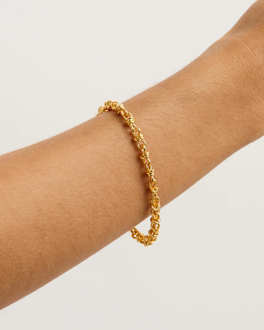 By Charlotte 18k Gold Vermeil Entwined Bracelet.