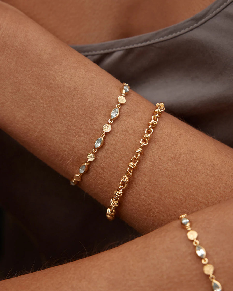 By Charlotte 18k Gold Vermeil Entwined Bracelet.