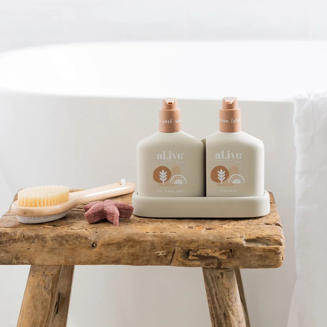 Baby Hair & Body Wash and Body Lotion