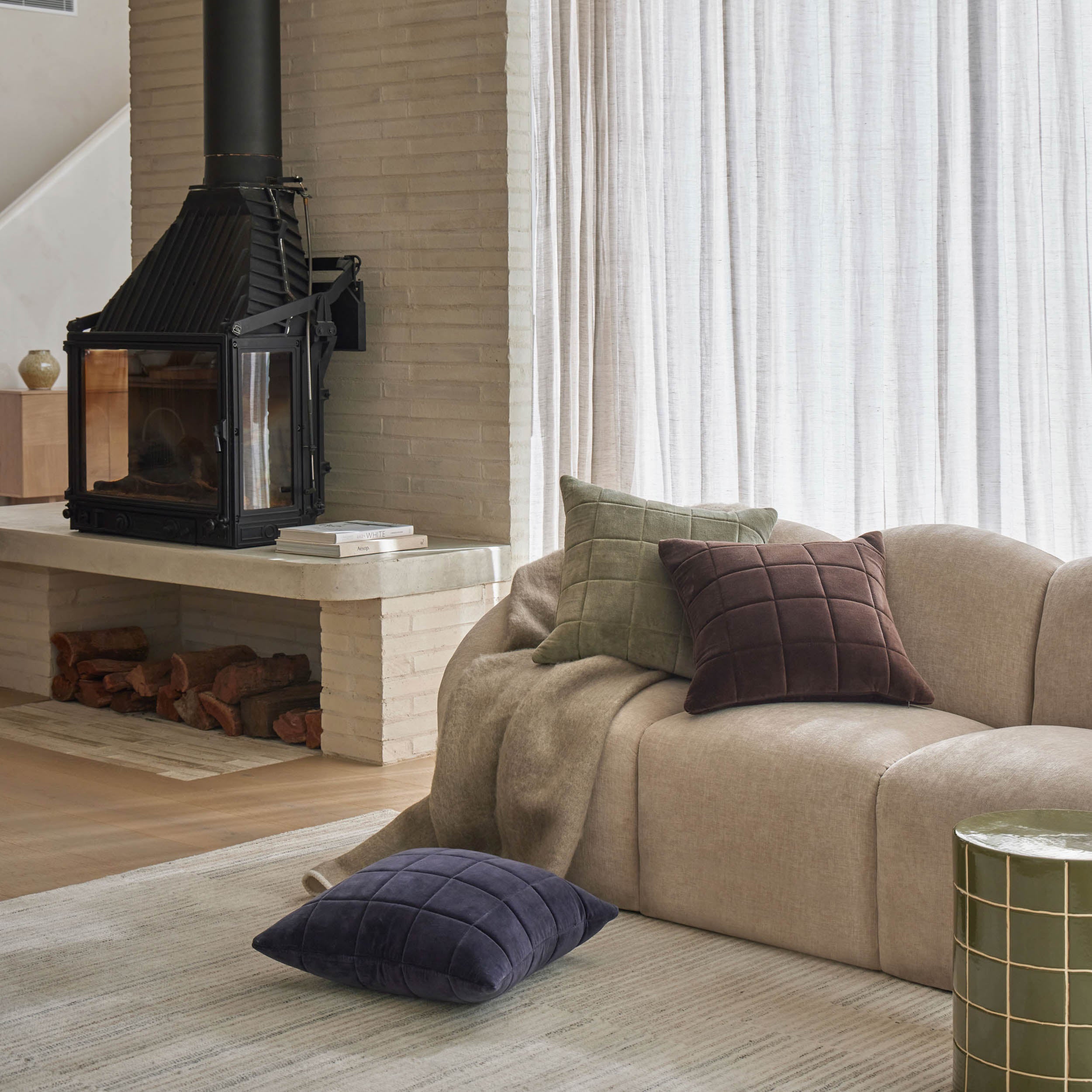 Avalon Stitch Throw Natural