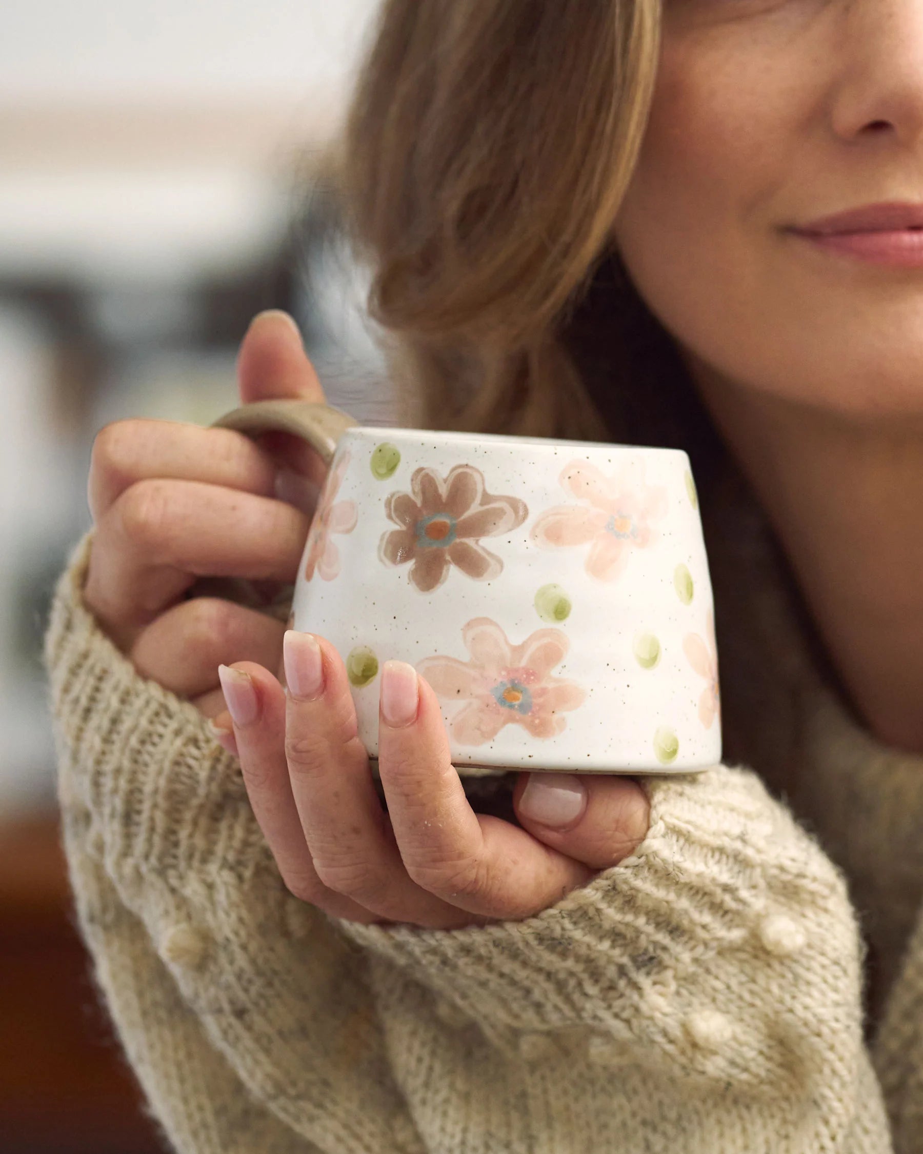 Stevie Large Handled Mug/Flower Garden