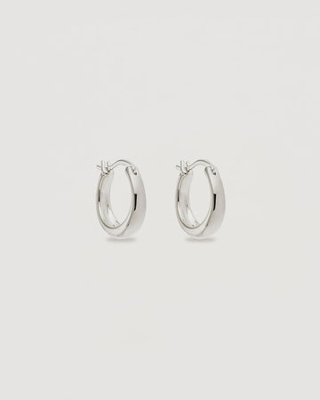 Silver Infinite Horizon Small Hoops