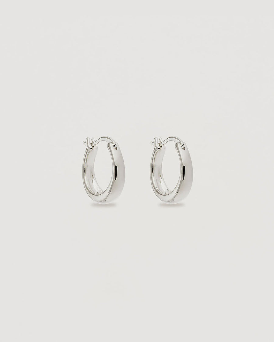 Silver Infinite Horizon Small Hoops