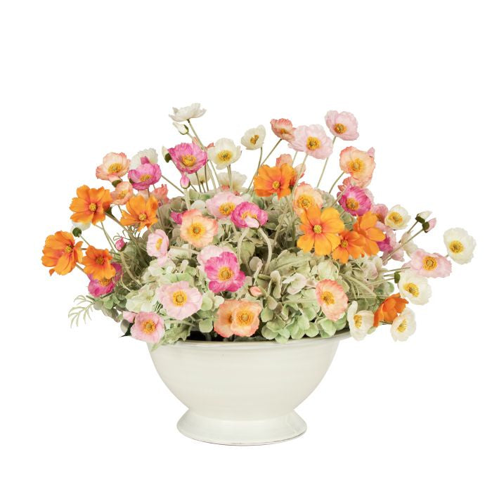 Poppy Hydrangea Mix Miller Bowl