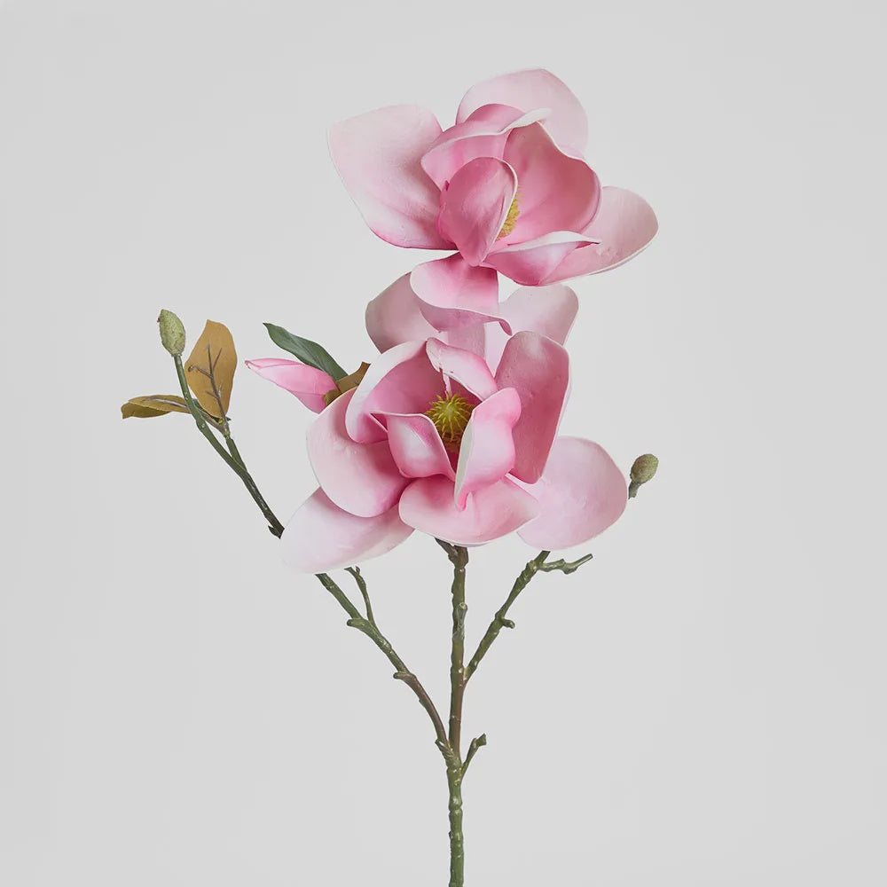 Magnolia Flower Stem Pink 87cm