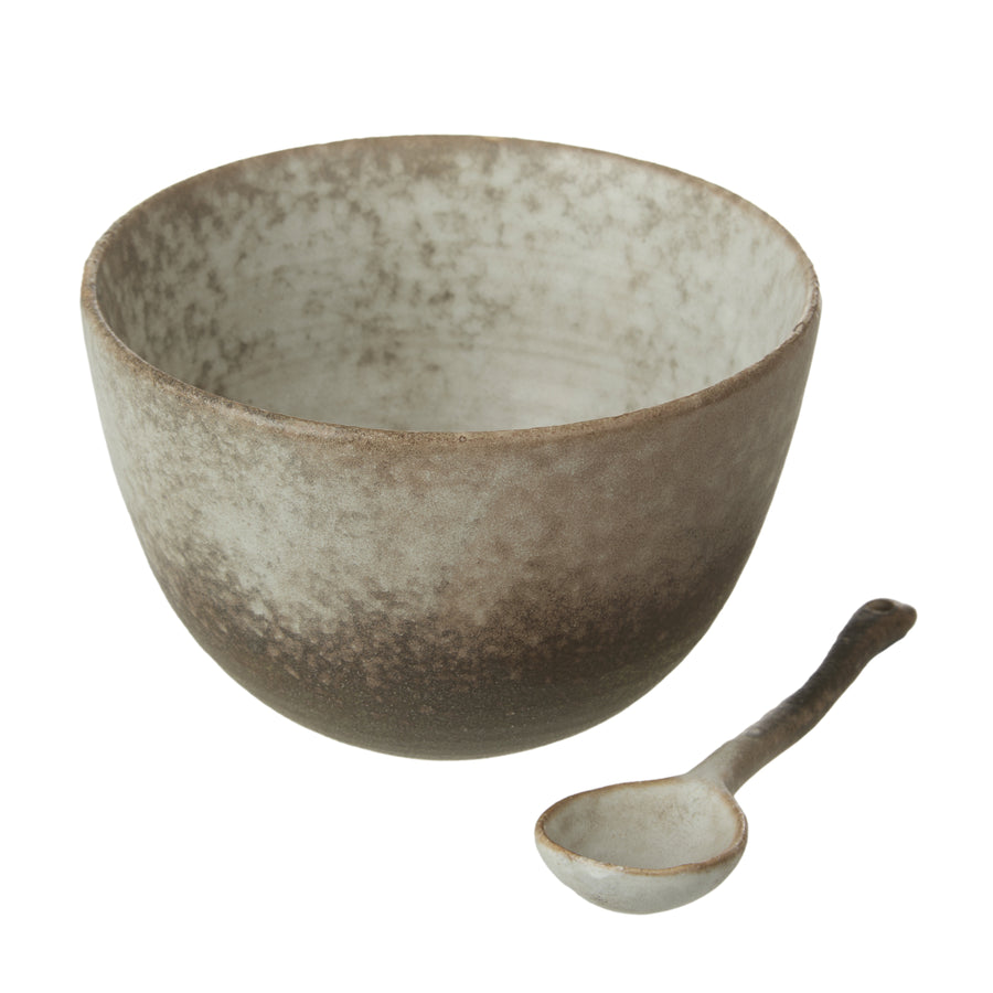 GD Dusk Stoneware Tall bowl & Spoon Set