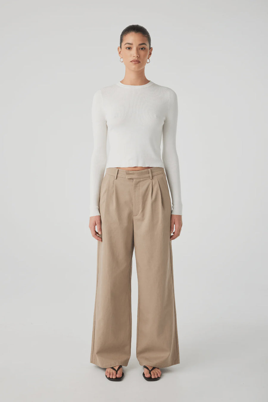 Lina Tailored Pant - Taupe