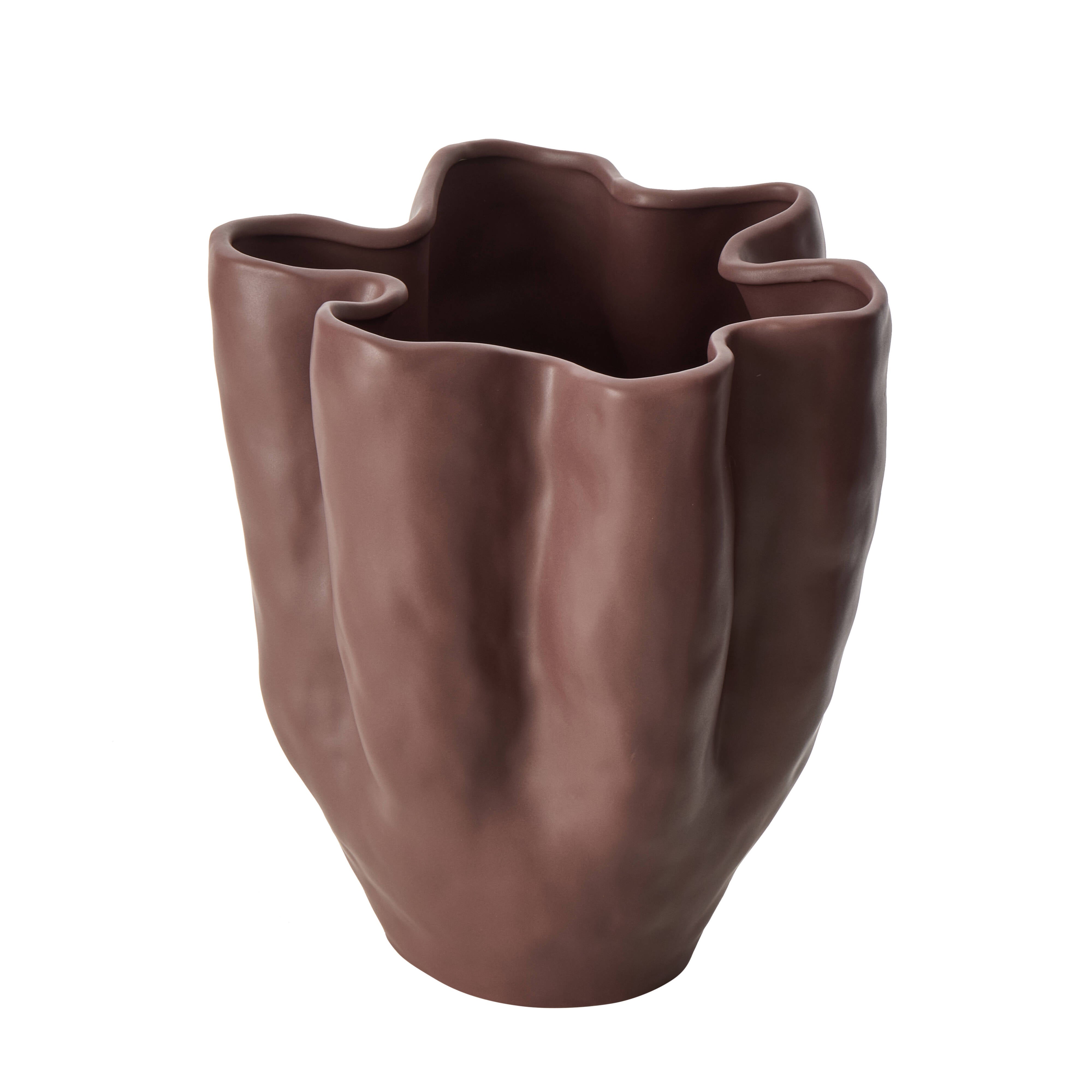 Fluid Vase - Burnt Eggplant