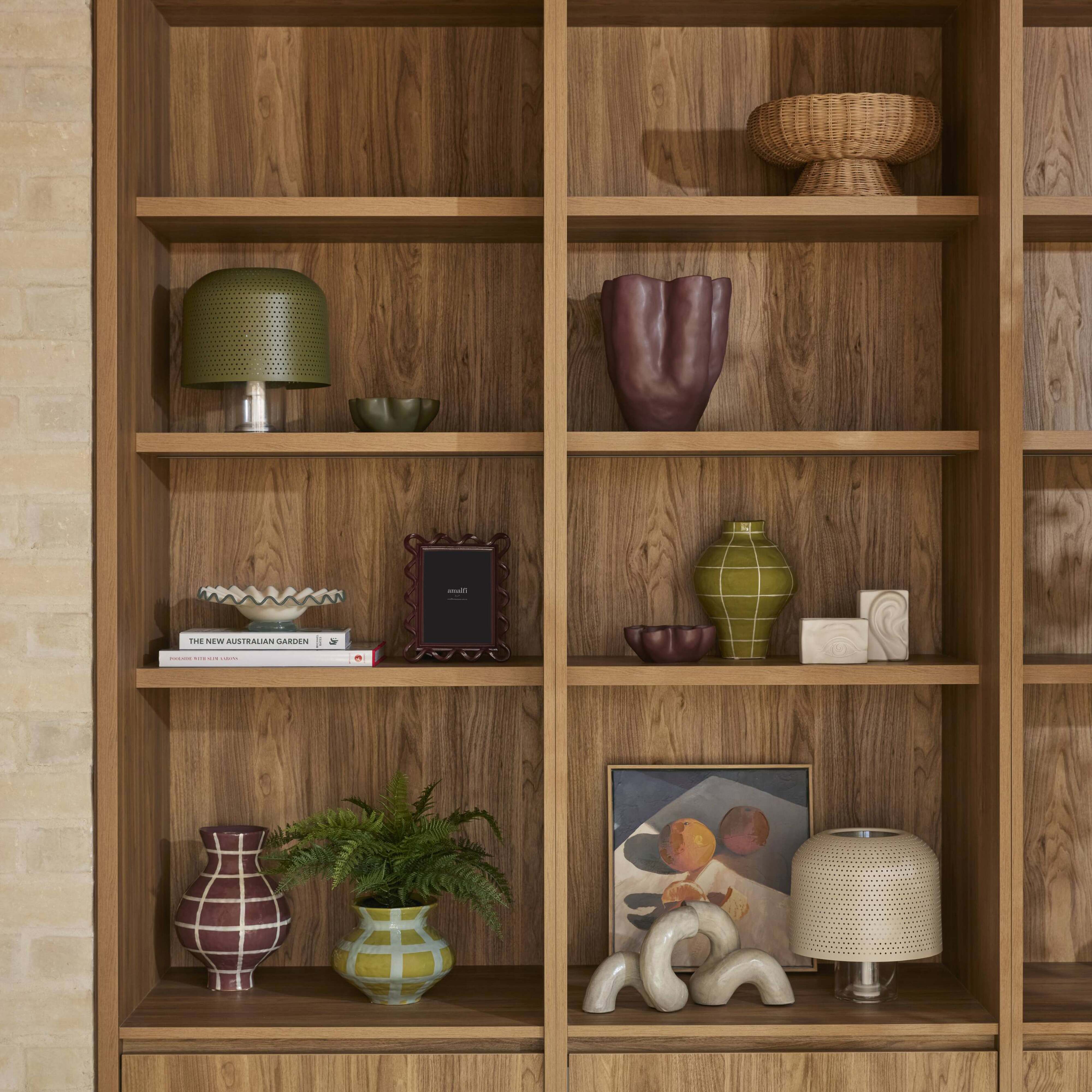 Eden Check Vase Green