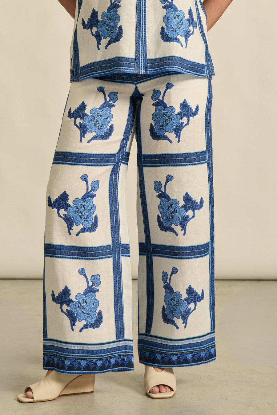 Gesture Pants - Azure Collage