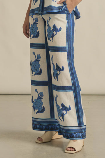 Gesture Pants - Azure Collage