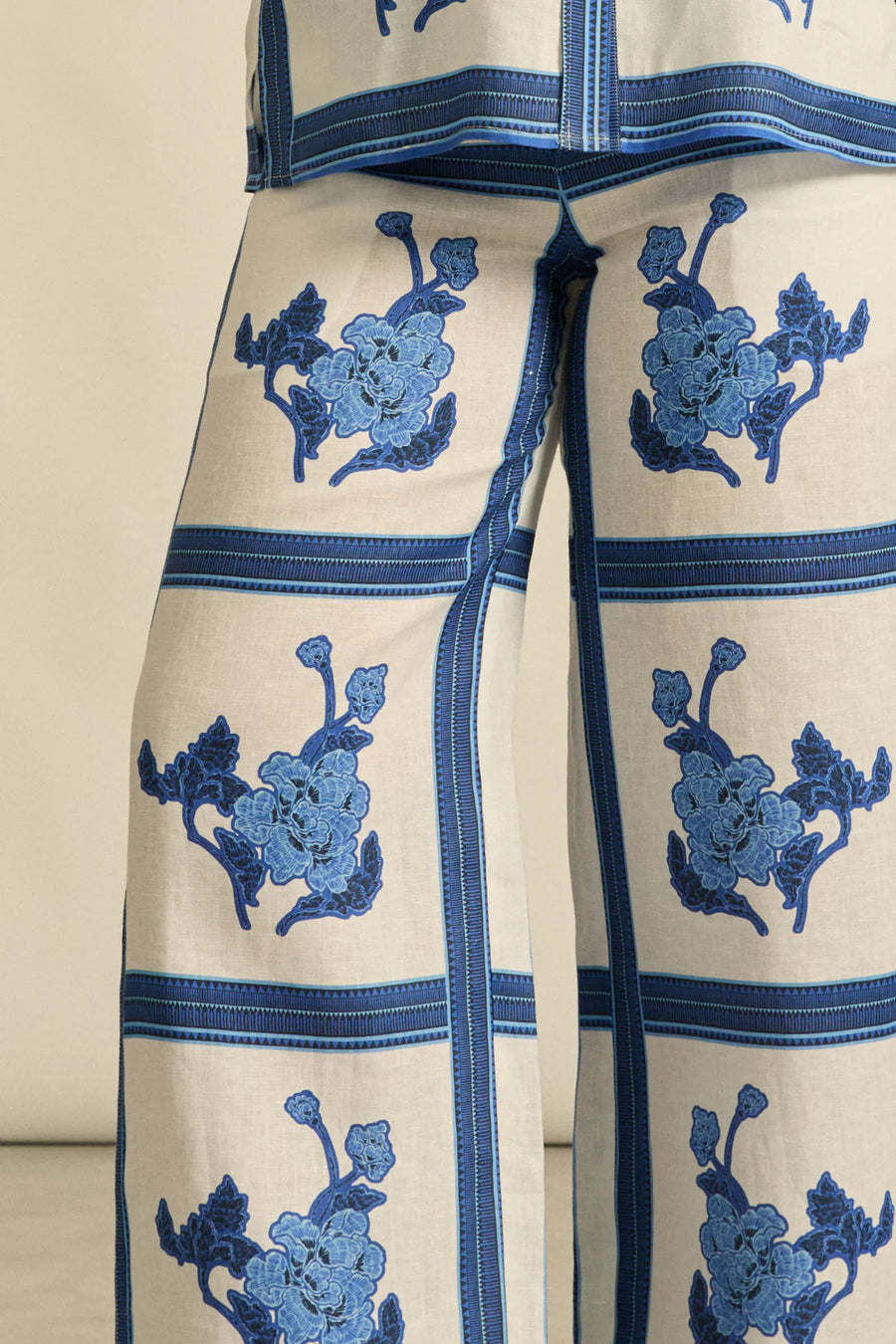 Gesture Pants - Azure Collage