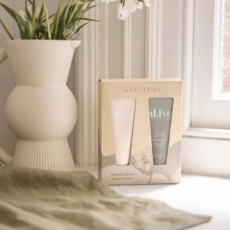 The Retreat Hand Care Duet -Applewood & Goji Berry + Green Pepper & Lotus
