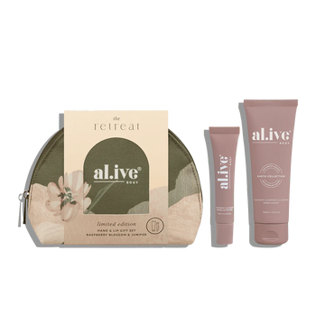 The Retreat Hand & Lip Gift Set - Raspberry Blossom & Juniper