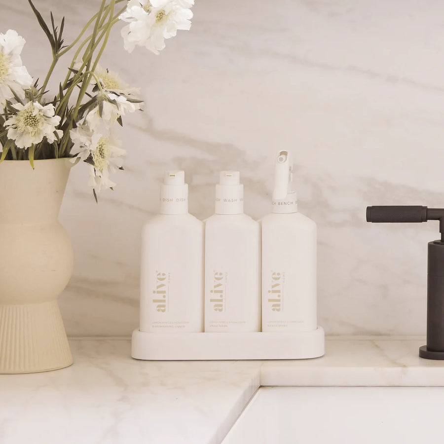 The Retreat Kitchen Trio + Waffle Towel Gift Set - Lemon Myrtle & Honeydew