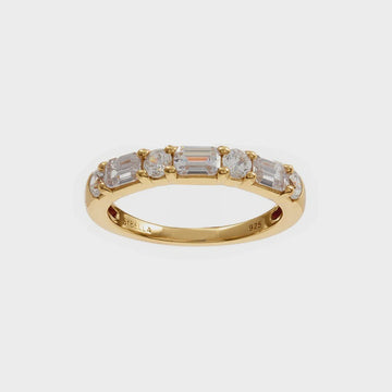 Leanne Gold Plated Baguette Ring - Kohl and Soda