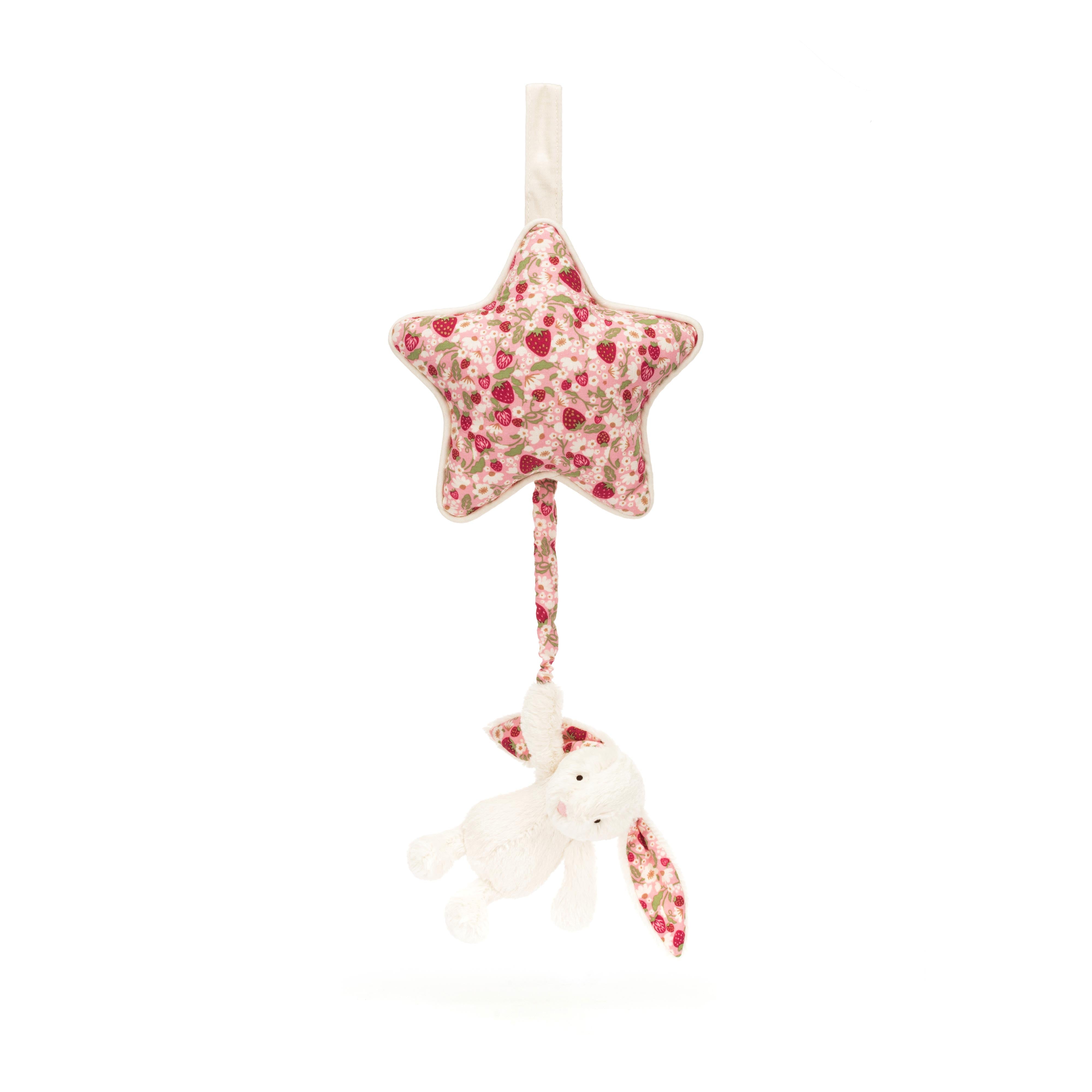 Jellycat Blossom Cream Bunny Berry Musical Pull