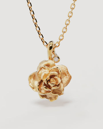 Rose June Birth Flower Necklace