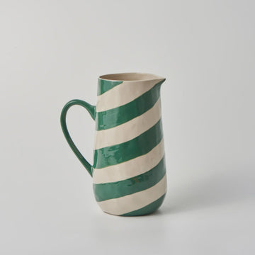 Cabana Stripe Jug Green