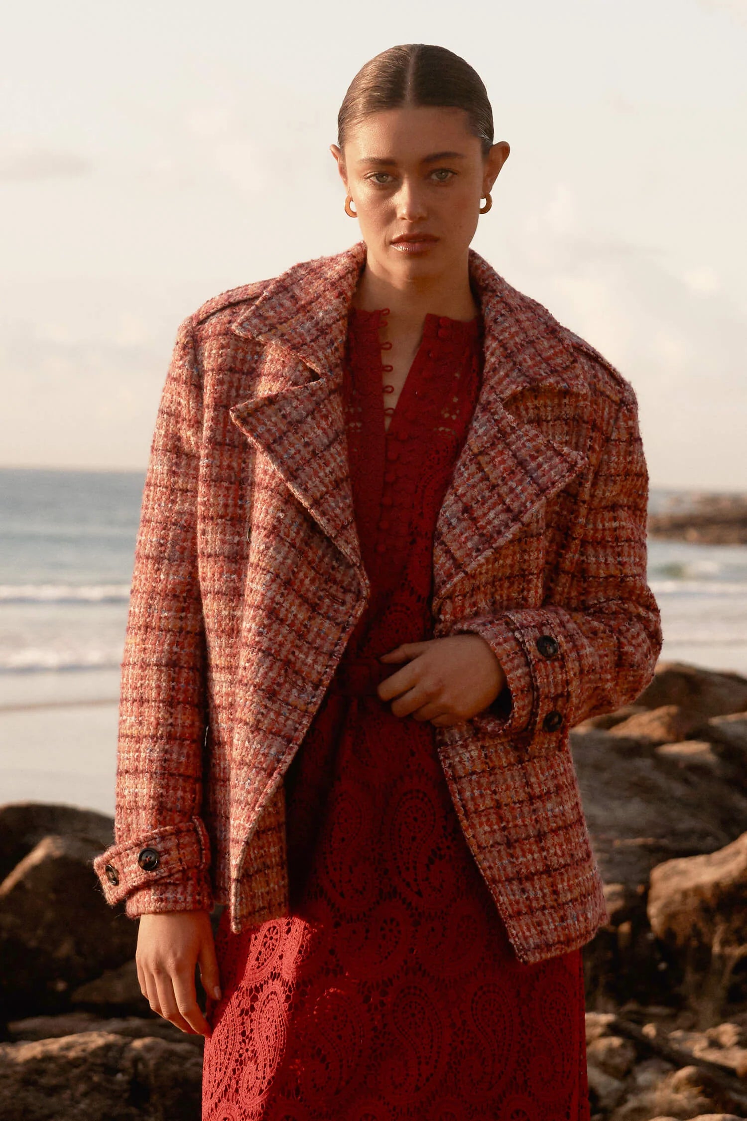 Revel Jacket  Berry Check