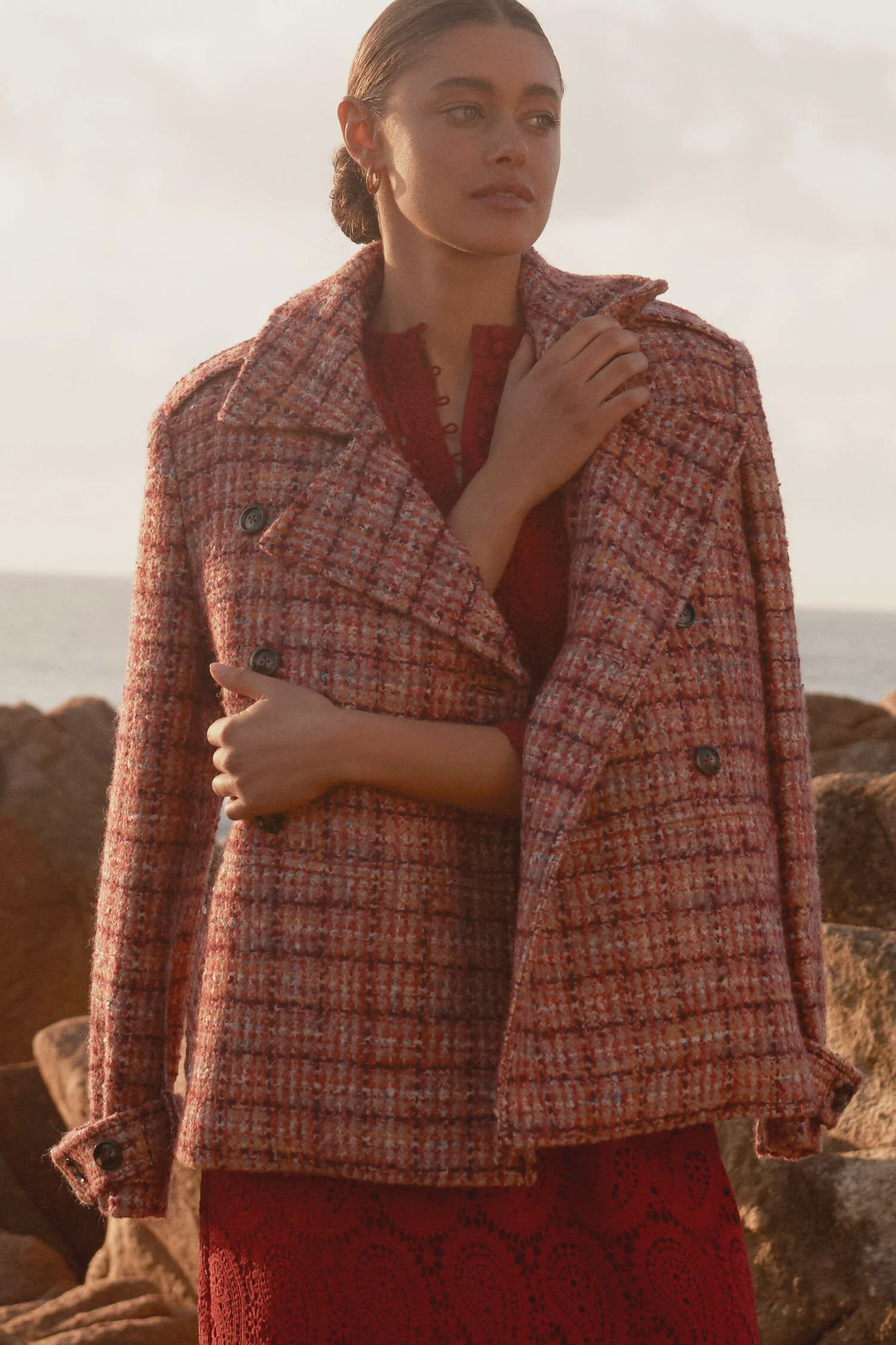 Revel Jacket  Berry Check