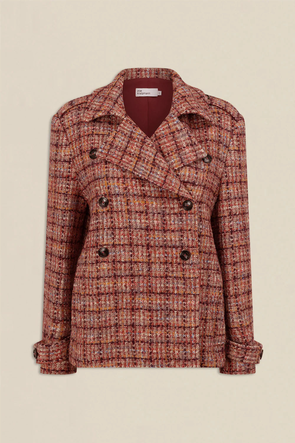 Revel Jacket  Berry Check