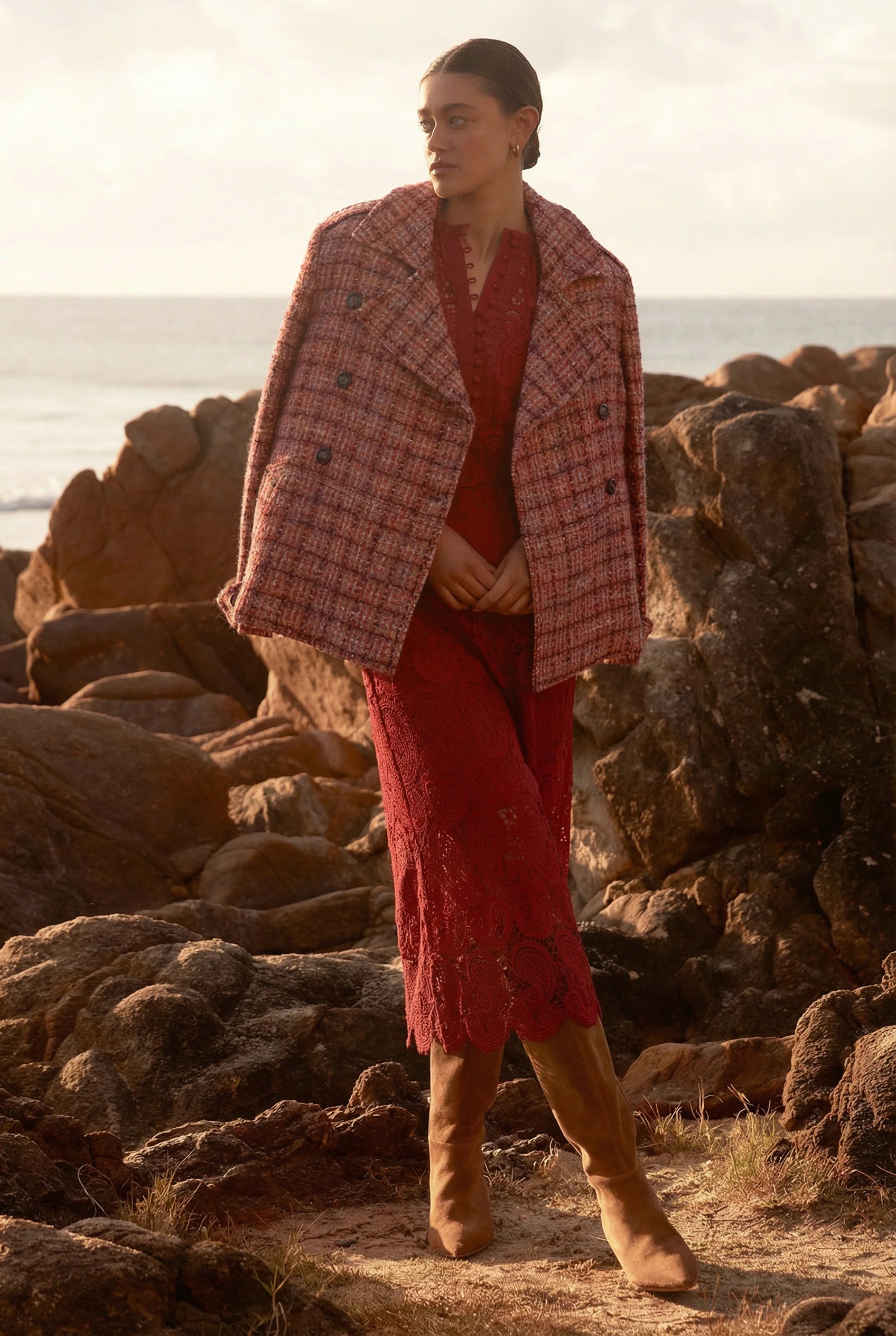 Revel Jacket  Berry Check