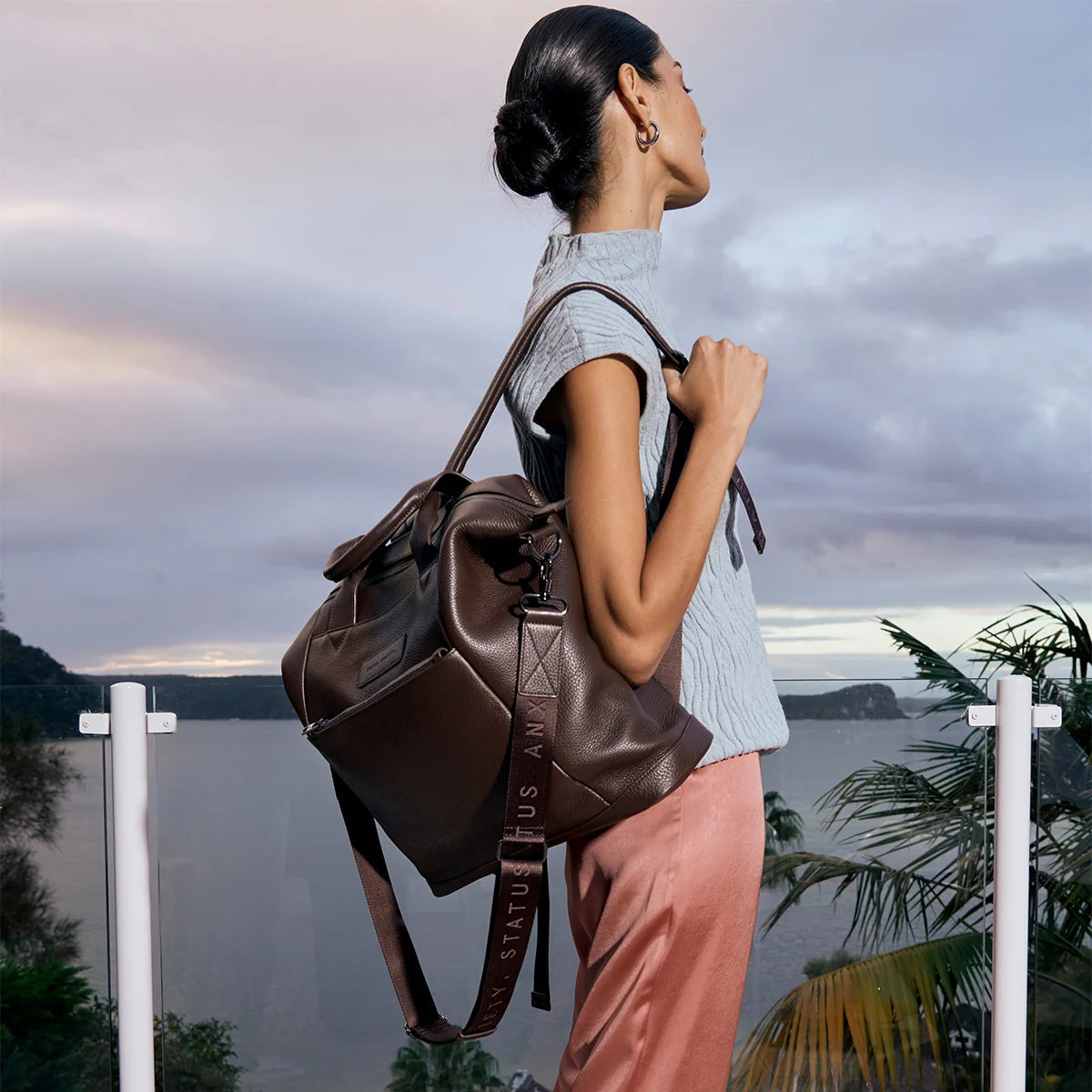 Comes in Waves Bag - Cocoa