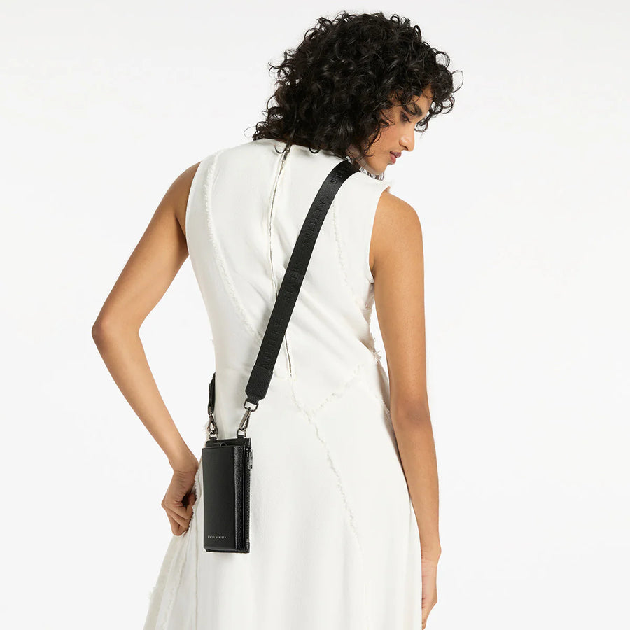 Voyager Leather Crossbody Bag - Black