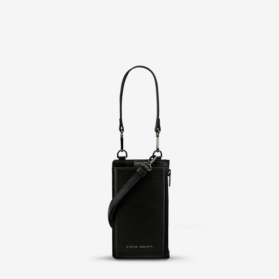 Voyager Leather Crossbody Bag - Black