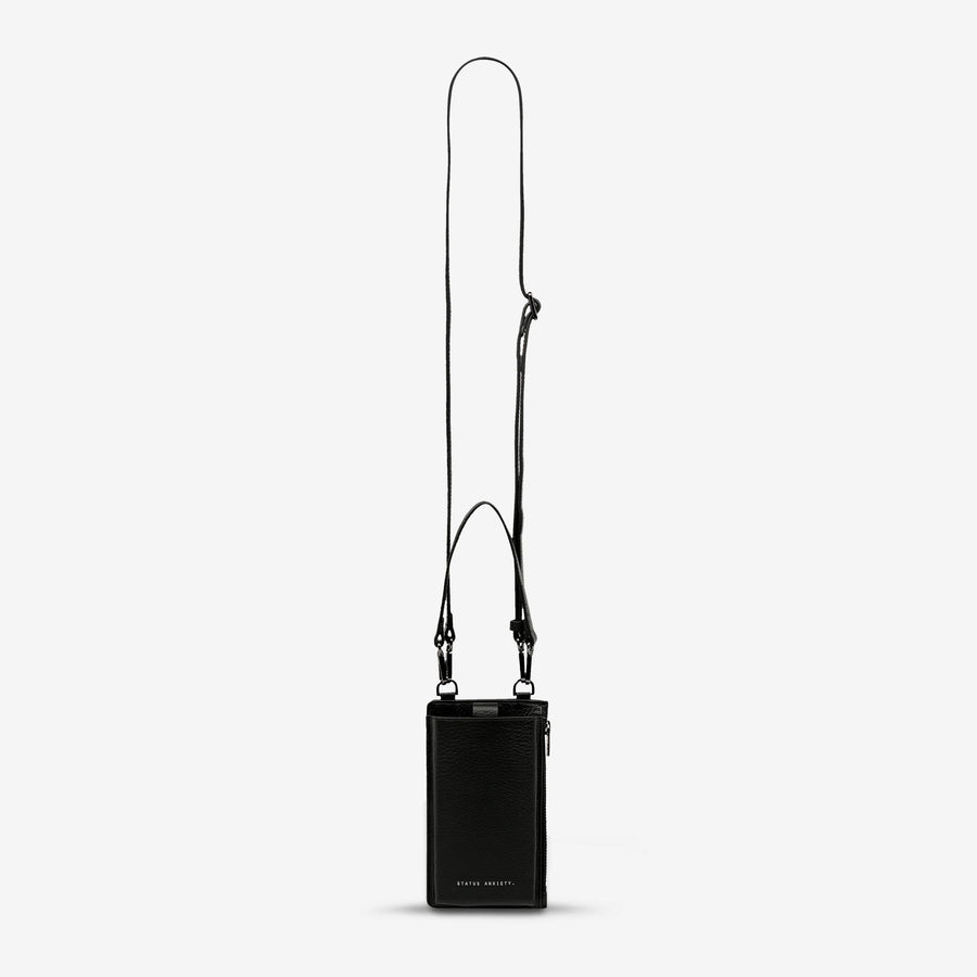 Voyager Leather Crossbody Bag - Black