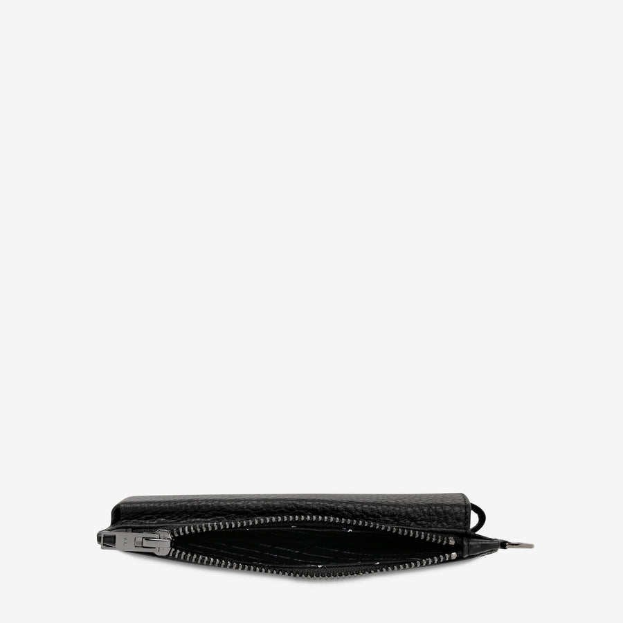 Voyager Leather Crossbody Bag - Black