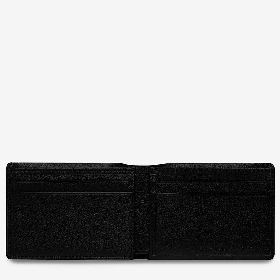 Jonah Mens Black Leather Wallet