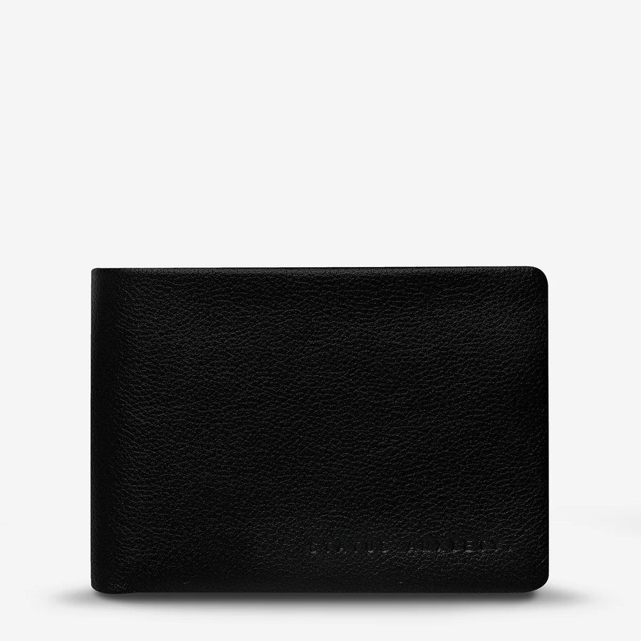 Jonah Mens Black Leather Wallet