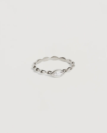 Sterling Silver Lucky Eye Ring - Kohl and Soda