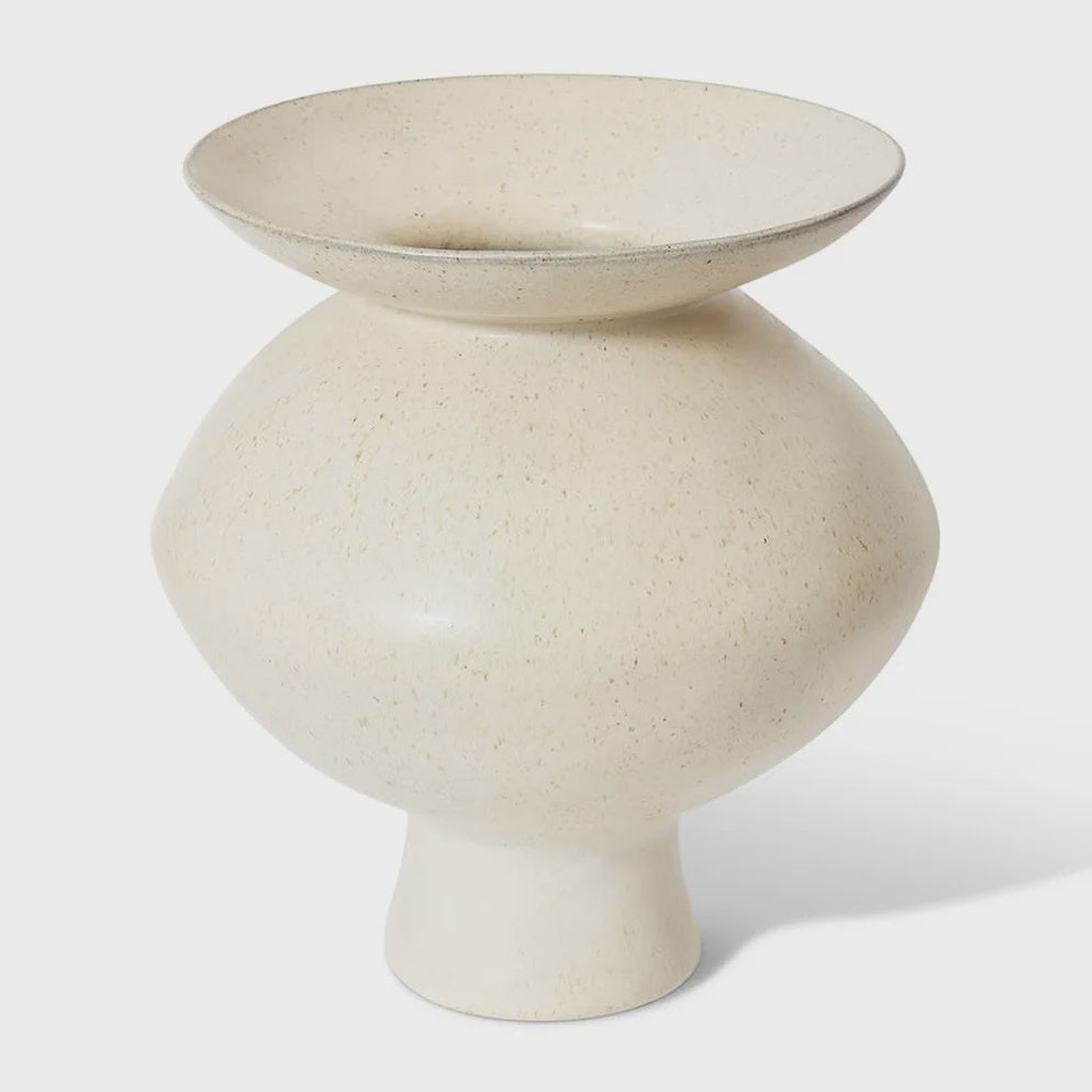 Talula Flared Vase Beige 34cm