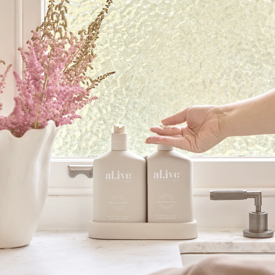 The Retreat Wash & Lotion Duo + Hand Cream Gift Set - Sea Cotton & Coconut