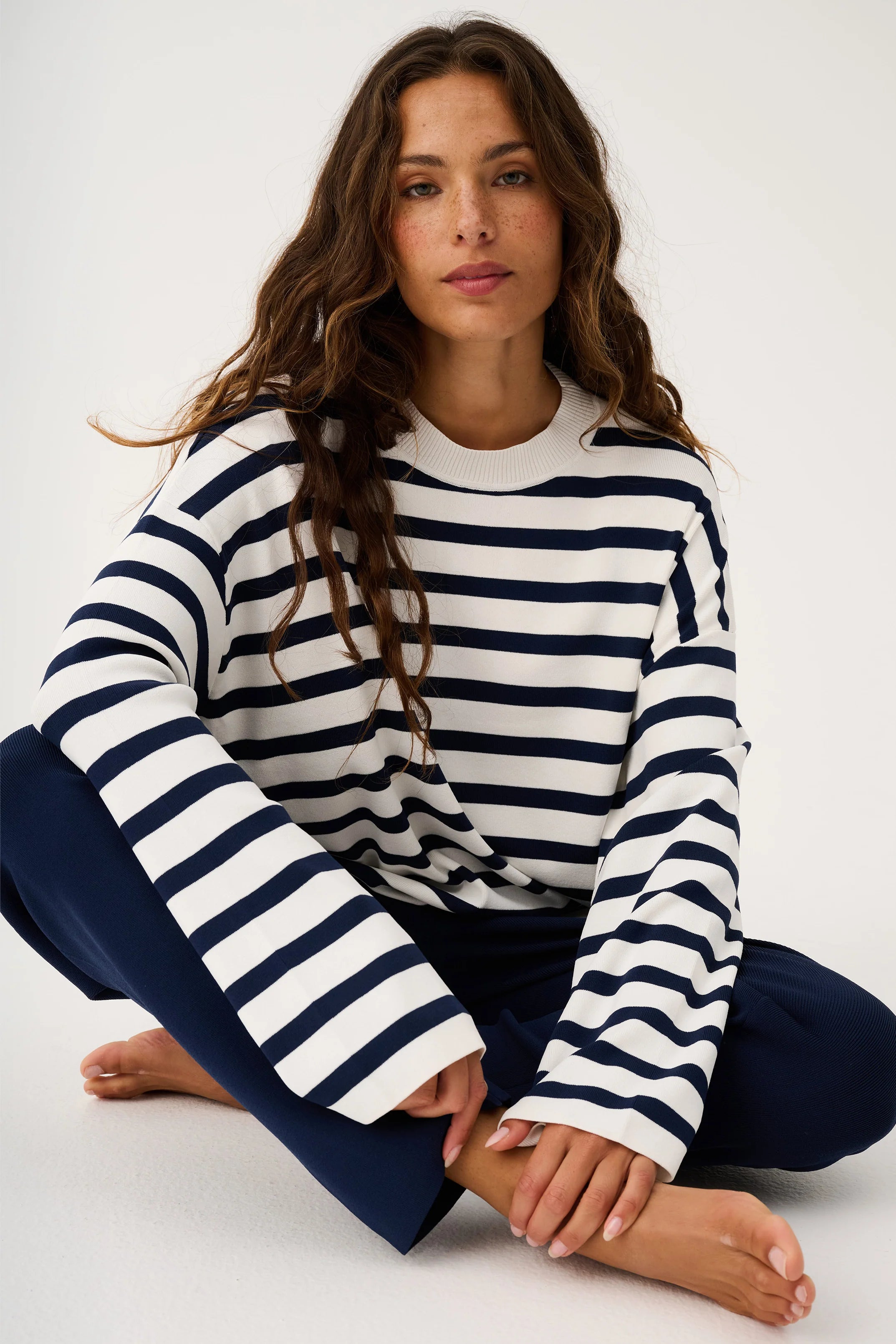 Rae Knit Navy Stripe