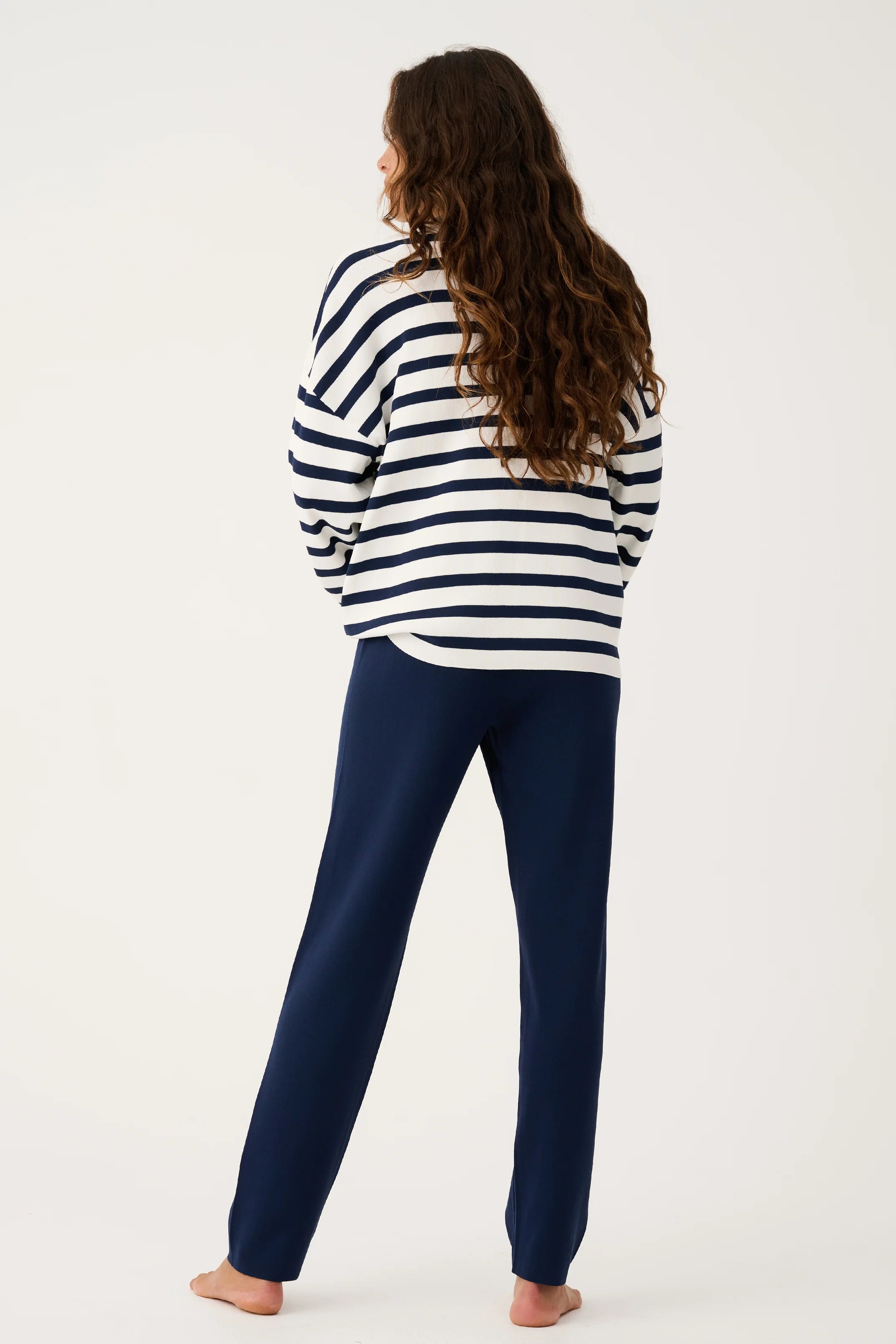 Rae Knit Navy Stripe