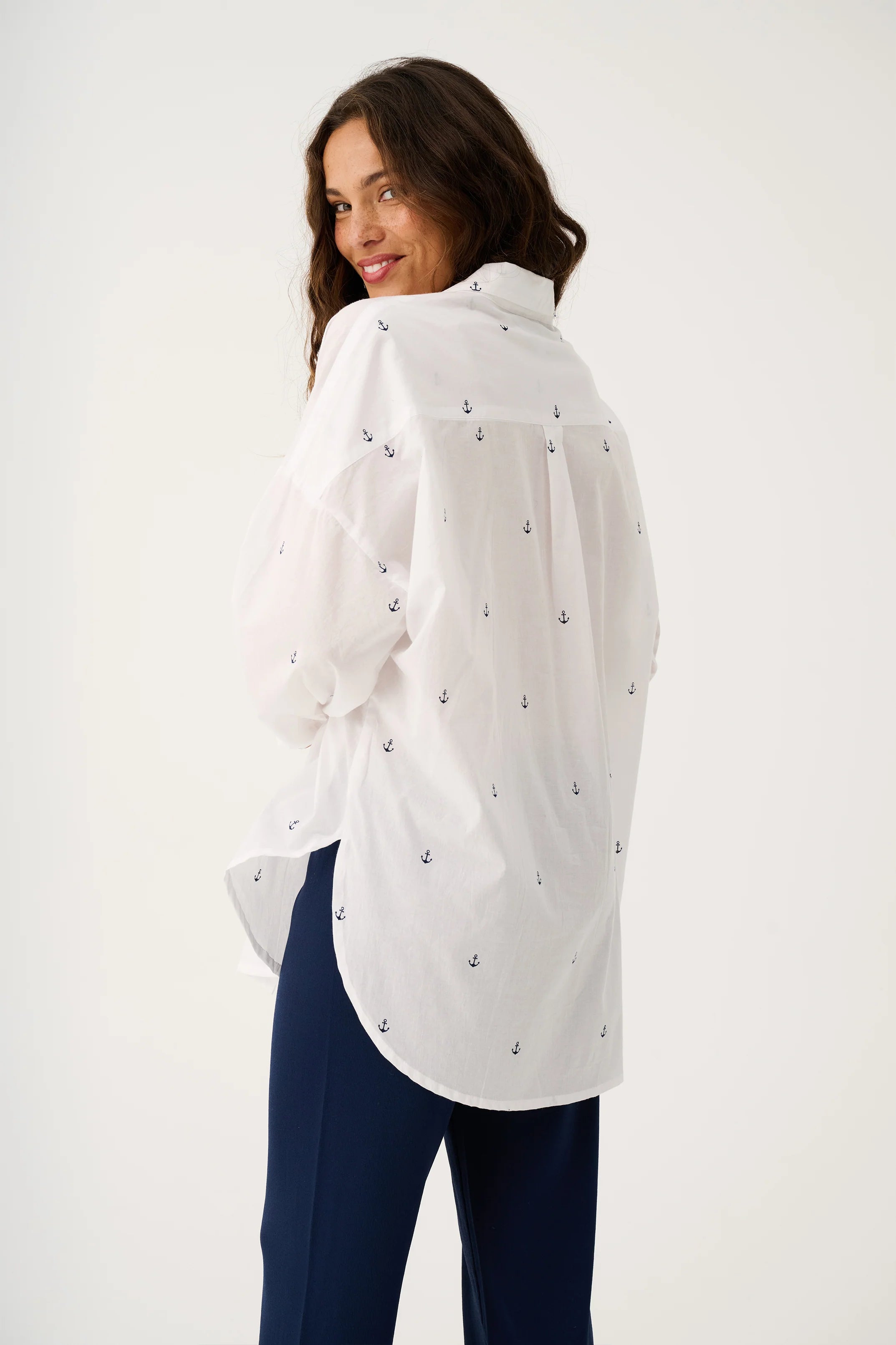 Tammy Shirt Anchor Print