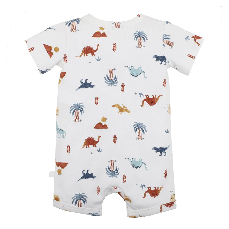 Dino Organic Short Sleeve Zipsuit