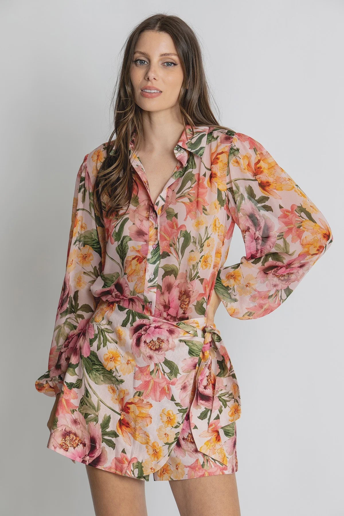 Ava Shirt Whispering Peonies